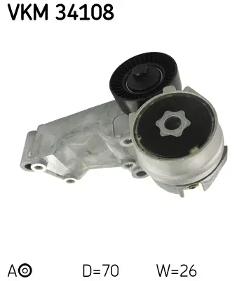 SKF VKM 34108 V Kayış Gergi Rulmanı  Kütüklü Focus 1.8tdcı-1.8dı/Tddı 98-04-Tourneo Connect1.8dı/1.8tdcı 02- 28094 534014610 APV2710 T0338 T38444