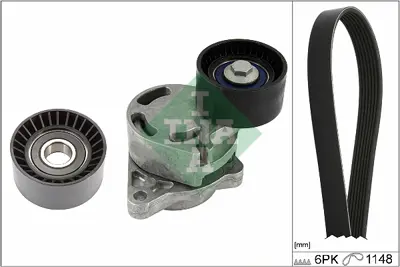 INA 529 0407 10 Kanallı V Kayışı Seti DB9536K K276PK1148 KHV243 KPV195 VKMA36104
