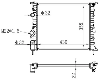 ORIS BRN005022 Su Radyatoru Brazıng Clıo Iı-Logan 04>kangoo 01>megane 96>1.4-1.61.5d-1.9 Klimasız Manuel Sanzuman 4 BM261 7700838134 7700836301 350213261000 639371 2112743 2110430 DRM23008 231378 KRT218