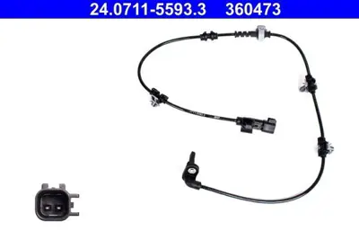 ATE 24.0711-5593.3 Abs Sensörü Opel Astra K Arka 42703446