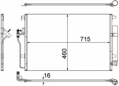 BEHR MAHLE AC 553 001S Klima Radyatoru Crafter 06>16 Sprinter 906 06>16 9065000054, 9065000454, A9065000054, A9065000454, 2E0820413, 2E0820413A, 68013633AA, K68013633AA, A2E0820413, 2E0820413F