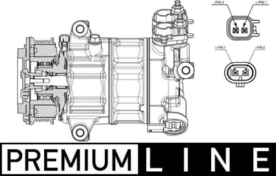 BEHR MAHLE ACP 654 000P Klima Kompresörü JX6119D629HC