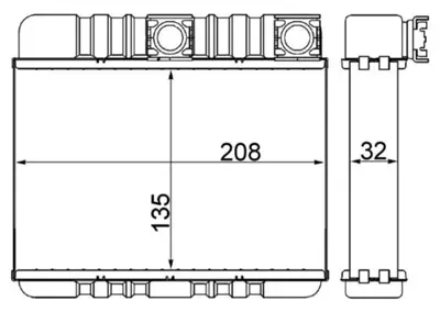 BEHR MAHLE AH 87 000S Kalorıfer Radyatörü 64118372783, 8372783, 641118372783, 64118372771, 8372771, 6411837278, 70514, 8FH351311331, 8372271, 641118372771