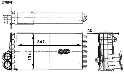 BEHR MAHLE AH 88 000P 8fh351311-341 Kalorifer Radyatörü Peugeot 206 1.4 Hdı 1999 6448G3