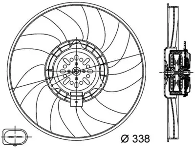 BEHR MAHLE CFF 313 000S Fan Motoru 8K0959455M