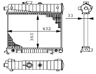 BEHR MAHLE CR 2207 000S Motor Su Radyatoru (Klimasiz) W202 93>00 S202 96>01 W210 97>02 S210 96>00 2025002003, 2025002603, 2025005803, 2025005903, 2025006003, 2025006103, A2025002003, A2025002603, A2025005803, A2025005903