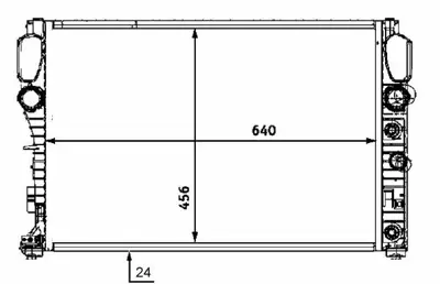 BEHR MAHLE CR 513 000S Su Radyatörü 2115000102, 2115001302, A2115000102, A2115001302, 2115003702, A2115003702, 2105000003, 2105000903, 2115000103, 2115000802