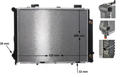 BEHR MAHLE CR 634 000S Motor Su Radyatoru E-Class W210 96>02 S210 96>03 2105000903, A2105000903, A2105000003, 2105000003, 2115002302, 2115003202, 2115003702, 2205000103, 2205000903, 2205002003