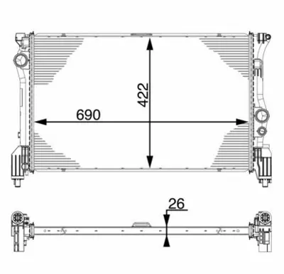 BEHR MAHLE CR 931 000P Motor Su Radyatoru V-Class W447 14> Vito W447 14> A4475010001
