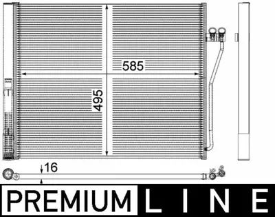 BEHR MAHLE  AC 568 000P Klima Radyatoru (Premıum Lıne) Bmw F01 F02 F03 F04 64509149390