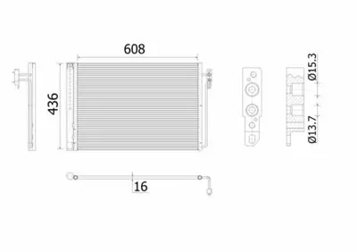 BEHR MAHLE  AC 937 000S Klima Radyatoru 306d1 M62 B44 Range Rover 3 Vogue L322 02>15 JRW000020
