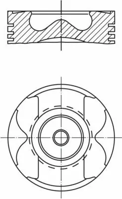 BEHR MAHLE 0052200 Piston + Segman Sağ Std. (Om642.9 83 01mm 1-3 Silindir) W203 05>07 W204 07>14 W211 05>08 W164 05>11 W221 05>13 6400300417