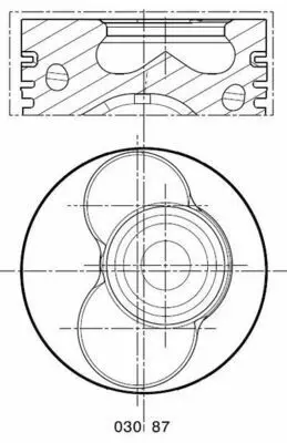 BEHR MAHLE 030 87 02 Motor Piston Segman 0.50 Vw T5 Axb-Axc 3.4 Silindir 80.01 030 Pı 00087102