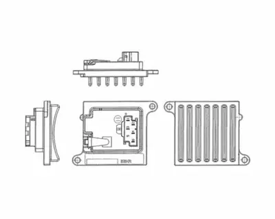 BEHR MAHLE ABR 36 000P Klima Fan Regulatoru W203 02>07 Cl203 02>08 W220 98>05 W221 05>13 W163 99>05 A2208209210, 2208209210, A2218703858, 2218703858, 9140010282, A9140010282