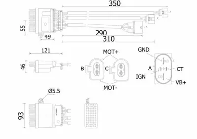 BEHR MAHLE ABR 78 000S Fan Kontrol Unıtesı Audı A4 A5 A6 A7 Q3 Q5 8K0959501G