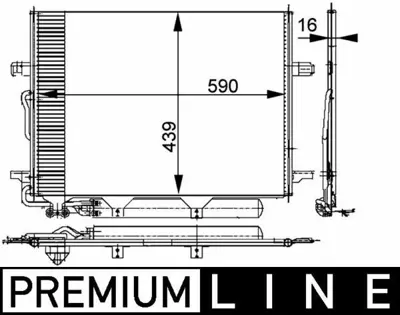BEHR MAHLE AC 318 000P Klima Radyatoru C219 04>10 W211 02>08 S211 03>09 A2115001854