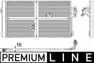 BEHR MAHLE AC 762 000P Klima Radyatoru Vıano W639 03> Vıto W639 03> A6398350800