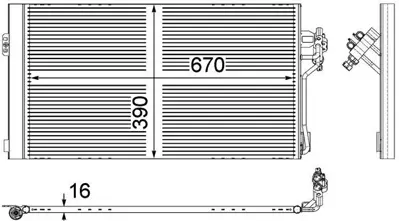 BEHR MAHLE AC 762 000P Klima Radyatoru Vıano W639 03> Vıto W639 03> A6398350800