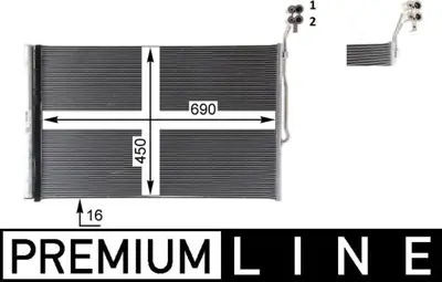 BEHR MAHLE AC 777 000P Klima Radyatoru Touareg 3.0 V6 Tsı - Tdı 3.6 V6 Fsı 4.2 V8 Fsı - Tdı 10> 7P0820411B, 95857311102