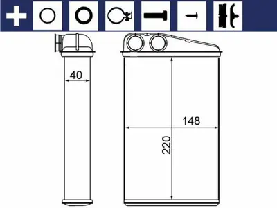 BEHR MAHLE AH 17 000S Kalorıfer Radyatoru Megane Iı Scenıc Iı Grand Scenıc Iı 1,4 - 1,6 - 1,5dcı - 2,0 02> 7701207712