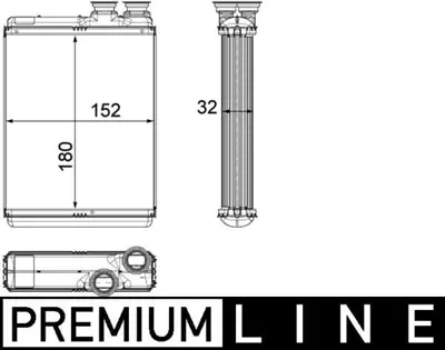 BEHR MAHLE AH 190 000P 8fh351315-501 Kalorifer Radyatörü Cıtroen C3 Iı A51 167x337x111 6448V3