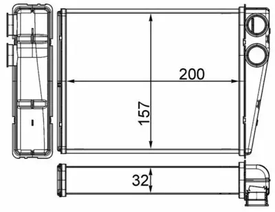 BEHR MAHLE AH 263 000S Kalorıfer Radyatoru X164 06>12 W164 05>11 W251 06>12 A1648300061
