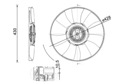 BEHR MAHLE CFF 529 000P Fan Termiği Crafter 2,0 16> Dasa-B-C \ Daua-B-C \ Dava \ Dawa 4L121301A
