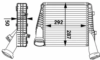 BEHR MAHLE CI 141 000P 8ml376729-561 Turbo Radyatörü Intercooler Vw Touareg 2.5 R5 Tdı 03-10 3.0 V6 Tdı 10 Q7 3.0td I 07 28 7L6145803F, 95511063911