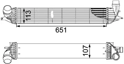 BEHR MAHLE CI 151 000P 8ml376745-241 Turbo Radyatörü Intercooler Lgn Iıı Al-Pl-Brz 651x113x107 144960001R