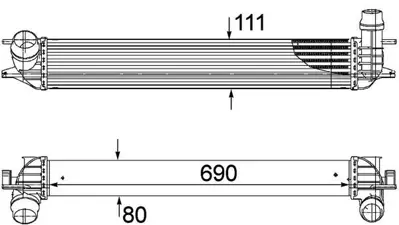 BEHR MAHLE CI 155 000P Charge Air Coolerrenault Laguna Iıı 144610001N