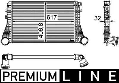 BEHR MAHLE CI 161 000P Turbo Radyatoru Passat 06>11 1.8 1.9 2.0 Tsı/Tdı Ccta Cctb Cbfa Cdaa Cdab 3C0145805R