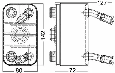 BEHR MAHLE CLC 113 000P Motor Yag Sogutucu M62 B44 Range Rover 3 Vogue (L322) 4.4 02>05 PFD000020, 90787, 8MO376756781