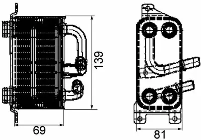 BEHR MAHLE CLC 66 000P 8mo376745-751 Yağ Soğutucu Bmw E60 520i 523i 540i 530d 03 520d 05 530xd 05 525d 525xd 07 E 61 E63 E64 7534896