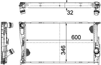 BEHR MAHLE CR 1086 000P 8mk376754-031 Radyatör Bmw E81 E87 E88 04 E82 07 E90 05 E91 05 E92 07 E93 07 116 118d 120d 320d 318d 7790297
