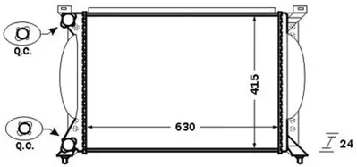 BEHR MAHLE CR 1417 000S Su Radyatörü 8E0121251A, 8E0121251, 8E0121251AF, 8E0121251P, 8E0121251AQ, 8E0121251B, 8E0121251L, RA0010350, 8MK376766264, 8MK376766261