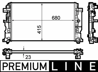 BEHR MAHLE CR 1710 000P 8mk376782-051 Radyatör Vw Crafter 2.0tdı-2.5tdı 06 2E0121253B