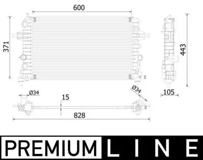 BEHR MAHLE CR 2227 000P Su Radyatörü Brazıng Z16xe Z16xep Z16xer A16xer Astra H Zafıra B 1300266, 13145211, 13170110, 1300409, 93174632, 93177122, 130026613145211, 1300258, 13170111, 1300285