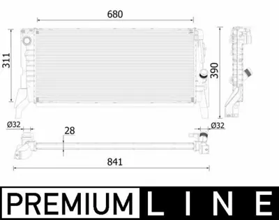 BEHR MAHLE CR 2312 000P Motor Su Radyatoru Bmw F45 F46 F48 F39 Mını F56 F54 F57 Premıum Lıne 17117617637, 7617637
