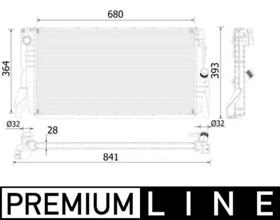 BEHR MAHLE CR 2314 000P Su Radyatörü 17117617639, 7617639, 17117617638, 7617638