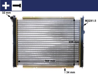 BEHR MAHLE CR 361 000S Radiatorvw Transporter T3 68121253E