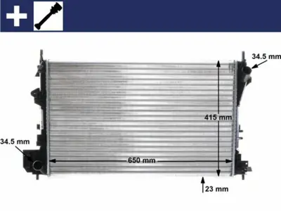 BEHR MAHLE CR 40 000S 8mk376700-664 Radyatör Vectra C-Sıgnum 1.6-1.8 16v 02 Ac Klimasız Mek 650x405x23 8mk376771201 1300244
