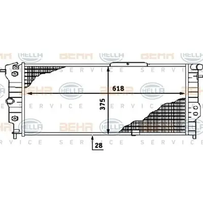 BEHR MAHLE CR 438 000S 8mk376715-721 Radyatör Vectra A 90-95 Calıbra A 94-97 Ac Klimasız Otom 618x375x28 1300133
