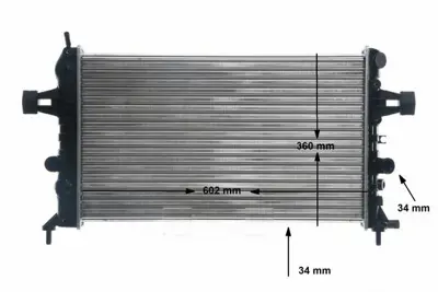 BEHR MAHLE CR 574 000S Motor Su Radyatoru Manuel Astra G 04> Z16xep 93179909, 1300270, 73179909, 1073138, 8MK376719061, 8MK376719064, 630704