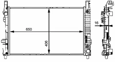 BEHR MAHLE CR 661 000P Radiatormb A-Cl. (W169) A1695001803