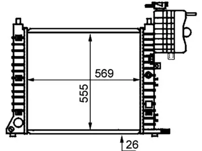 BEHR MAHLE CR 679 000P Motor Su Radyatoru (Klimasız) V-Class 638-2 96>03 Vıto 638 96>03 A6385011601