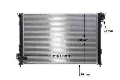 BEHR MAHLE CR 983 000S 8mk376749-501 Radyatör Mini One-Cooper 01-07 578x398x26 Ac Düz Su Borusuna Sahip 1475550