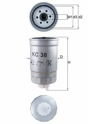 BEHR MAHLE KC38 Mazot Filitresi Punto Iı 1,9td - 1,9jtd 80 - 86hp Sorento 2,5crdı 02> Boxer Iı Jumper Iı Dw10td 2,8hd K2KK13483