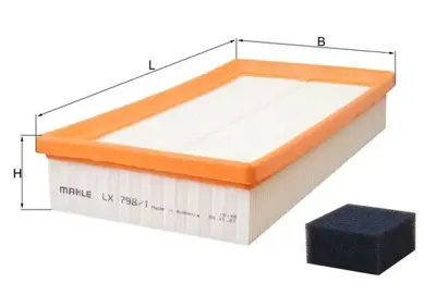BEHR MAHLE LX798/1 Hava Filitresi Focus 1,4 16v 1,6 16v 1,8 16v 2,0 16v 1,8tdcı (98 04) Connect 1,8 16v 1,8tdcı (02 ) 1058022