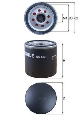 BEHR MAHLE OC1421 Yag Filitresi Astra K – Insıgnıa B – Corsa E B14xe K04884900AB, K04892339AA, 10604737, 12674030, 55496756, 650189, 12640445, K04892339AB, K1AML00006A, K2AML00339A