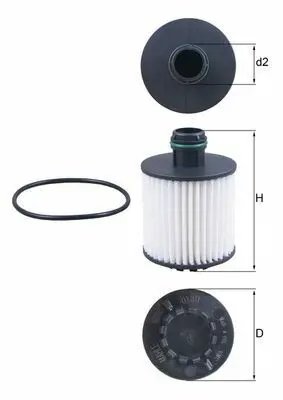 BEHR MAHLE OX 1171D Yag Filitresi Doblo Egea 500x Mıto 1,3 Jtd Jtdm Euro6 6000626025, 95525299